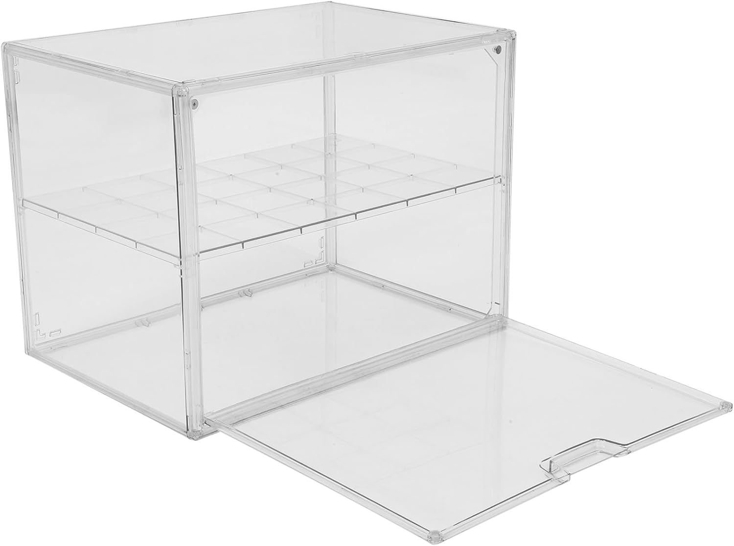 Alipis Double Layer Bread Box Large Capacity Kitchen Bread Storage Container for Countertop with Stackable Design Food Storage Keeper and Cake