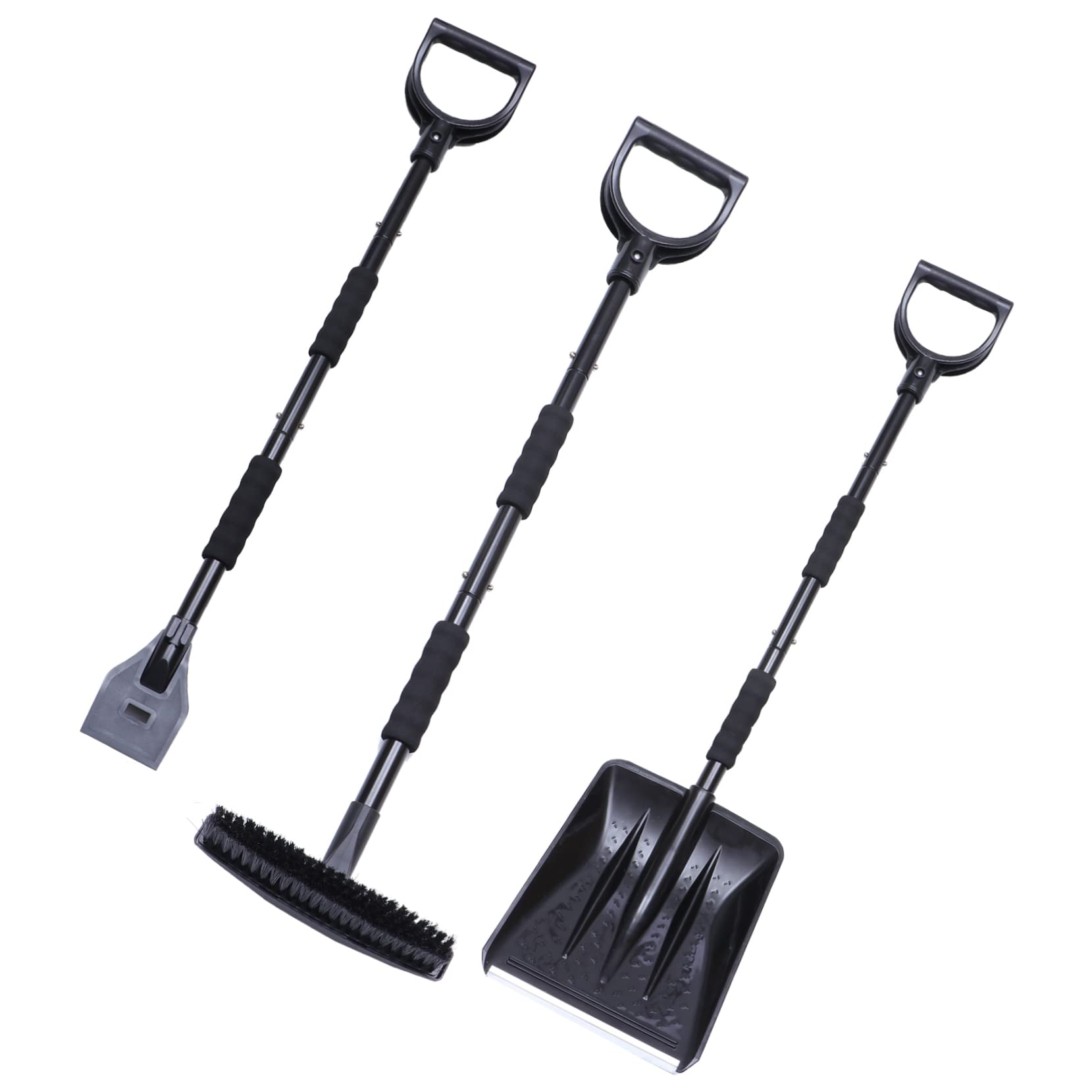 INOOMP Traje de Pala de Nieve para Coche Quitanieves Extensible y Desmontable Raspador de Hielo Cepillo para Coche Herramientas para Quitar Nieve