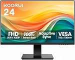 KOORUI E2212H 22 Inch Full HD (1920 x 1080) 120Hz Computer Monitor | AdaptiveSync | TÜV Rheinland | VESA Mount | 120Hz Refresh | 1 x HDMI & 1 x VGA | HDMI Cable Incl.