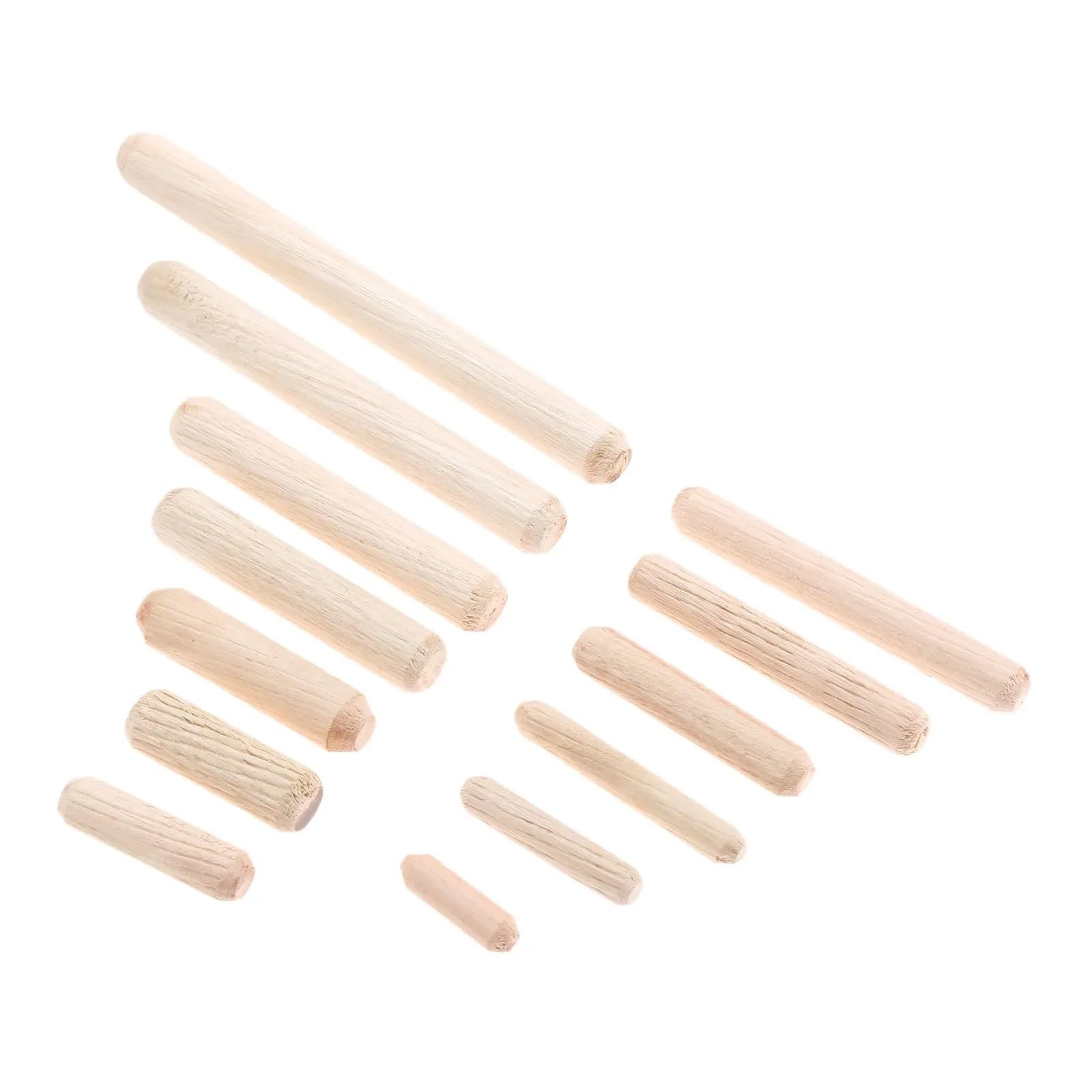 hölzerne Passstifte, Schrank Schublade rund geriffelt Holz Handwerk Dübel Stifte Stangen Set Möbelbeschlag M6 M8 M10 50–200 Stück(8x60mm 50pcs)