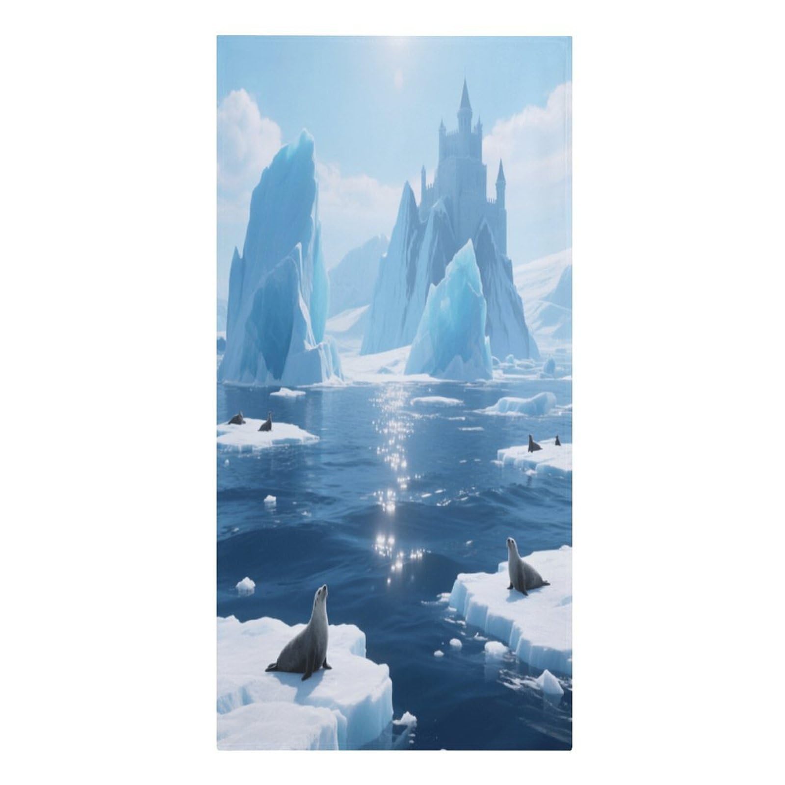 Fekiloot Men's Style Iceberg Ocean Large Beach Towel, Travel Towel For Adults Wo, Pool Towels For Beach, Camping, Swim Pool, Gym, Sports& Yoga 61.4"X30.3"