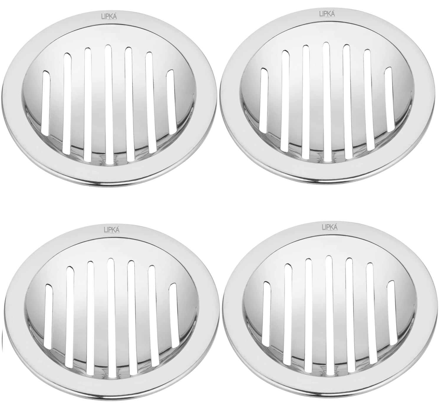 LIPKA Pack of 4 Classic Jali Round Floor Drain|Premium Stainless Steel|5 x 5 Inches| (B08CZQ2PY5) Amazon Price History, Amazon Price Tracker