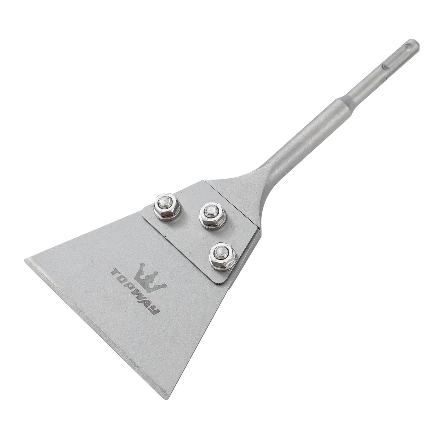 TOPWAY SDS Plus Scalpello per Piastrelle 5 Pollici (260mm x 125mm) Raschietto per Pavimenti, Scalpello a Spatola per Rimozione di Piastrelle, Tappeti, Linoleum 121122