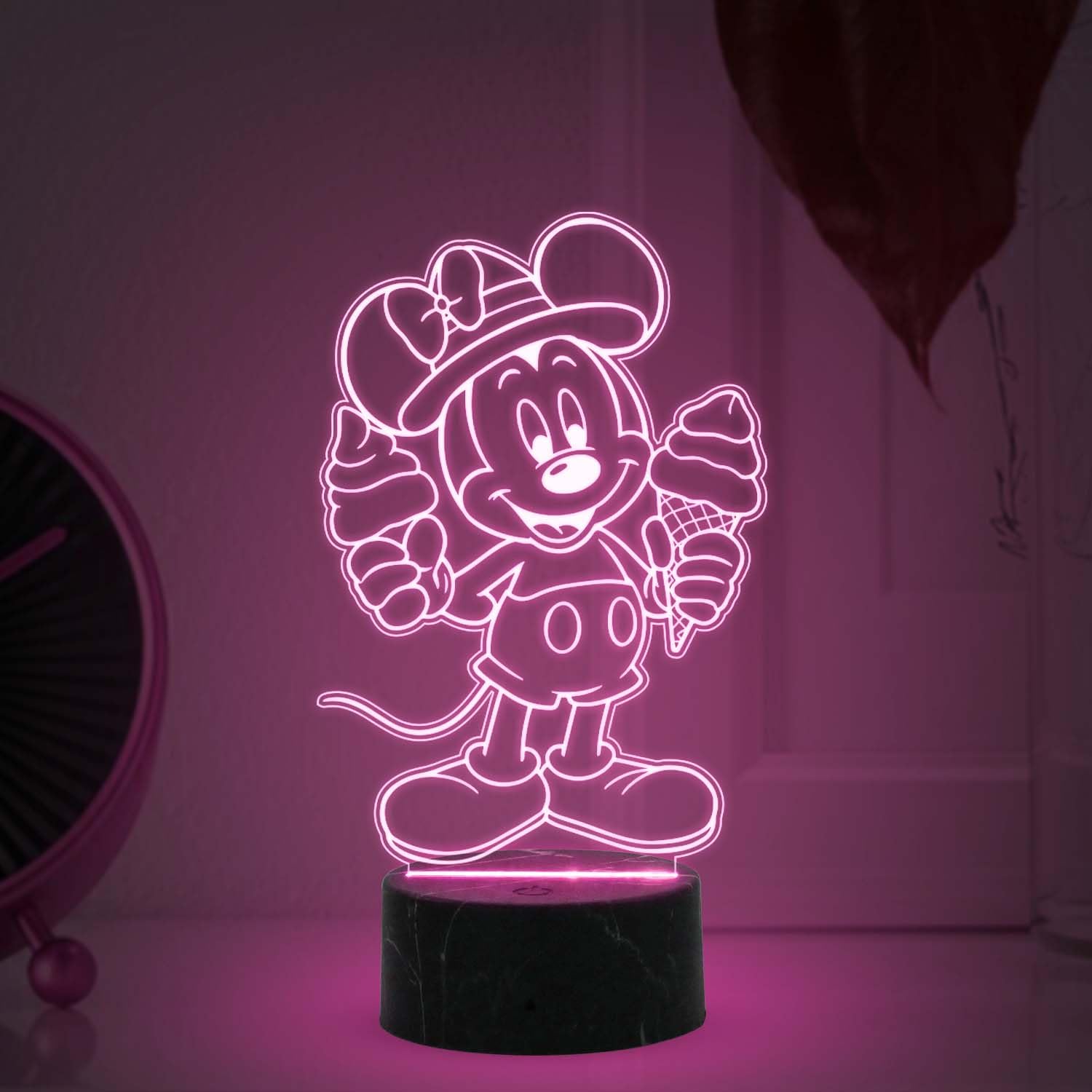 Buy GIFTMEBAZAR 3D Illusion Mickey Mouse LED Nightlight for Kids