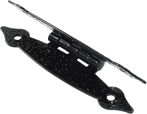 Vista 37 de Murtenze Paquete de 4 bisagras en H antiguas negras de 3.5 pulgadas, bisagras de gabinete de acero laminado en frío, bisagras planas de puerta