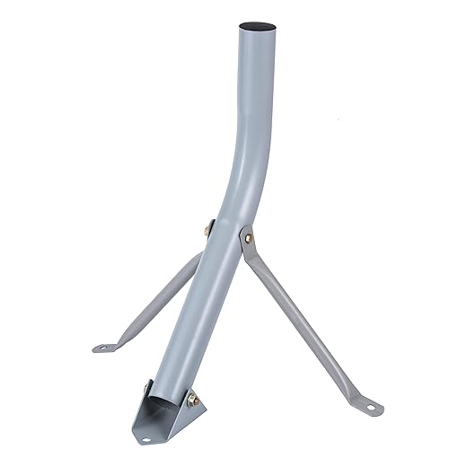 Adjustable Tripod Mount for Satellite Dish Antenna Installation, Roof or Wall, Mast TV Antenna, Weatherproof J Pole Mounting Bracket, Hardware Included