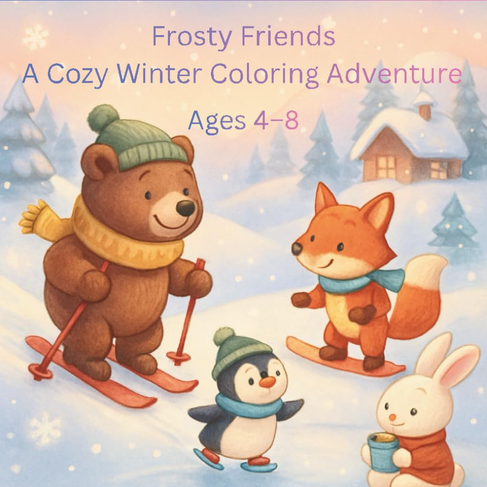 Frosty Friends A Cozy Winter Coloring Adventure Book Ages 4 - 8