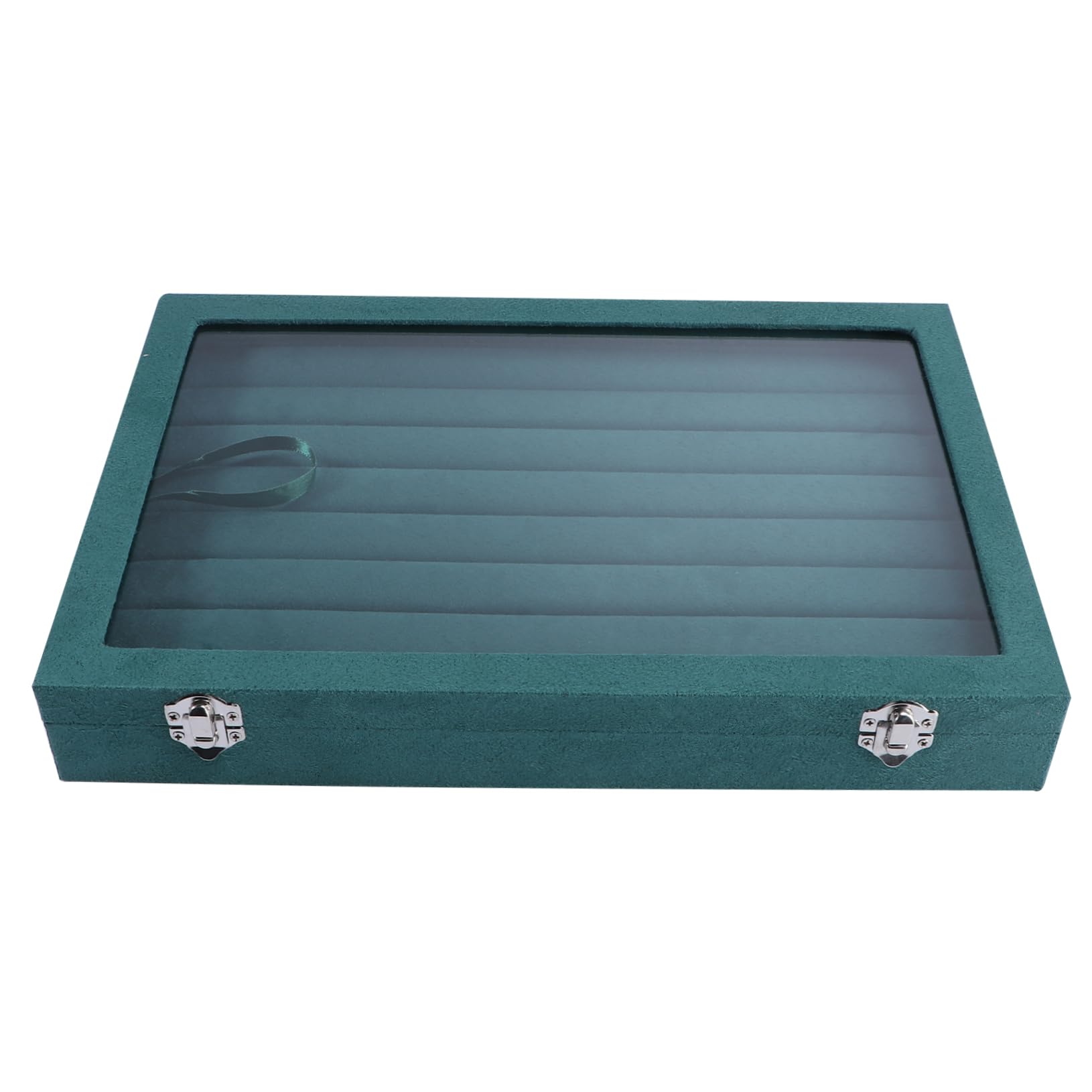 Boîte à bijoux vert Beavorty pour bagues et organisateur de table