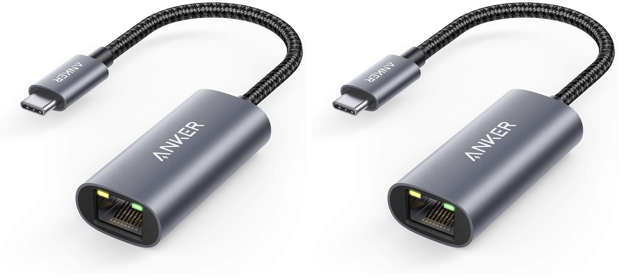 Anker USB C 3.0 to Ethernet Adapter, Portable 1-Gigabit Network Hub, 10/100/1000 Mbps, for MacBook Pro, iPad Pro 2019/2018, ChromeBook, XPS, Galaxy S9/S8, and More (Pack of 2) USB C to Ethernet Adapter (Pack of 2)
