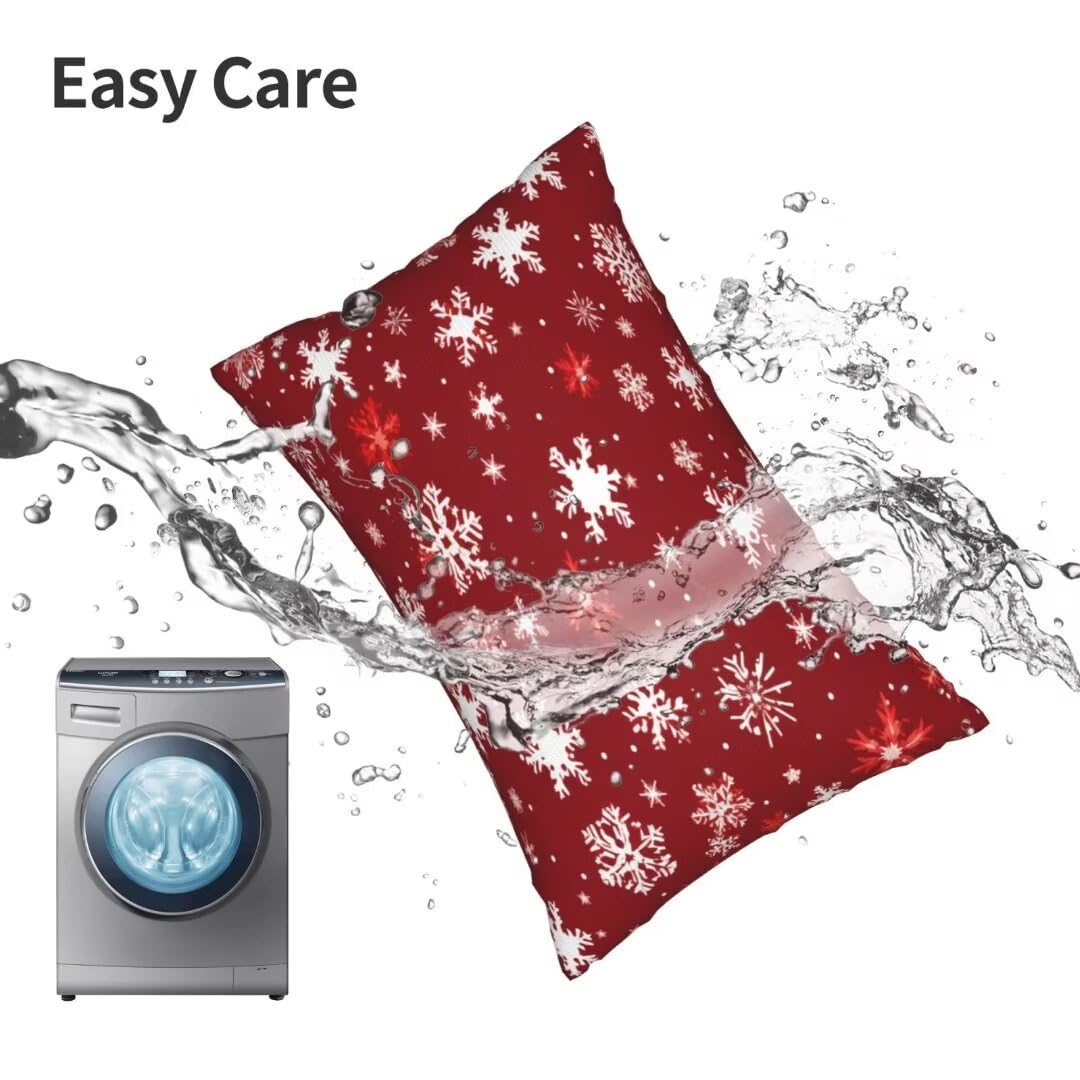 Funda Cojin 70x90 cm Fundas Cojines Rojo Cojines Cama Decorativos Juego de 2, Navidad Funda de Almohada Lumbar Rectangular Cojines Sofa para Jardin Sala de Estar Dormitorio Decoracion Hogar-dm361