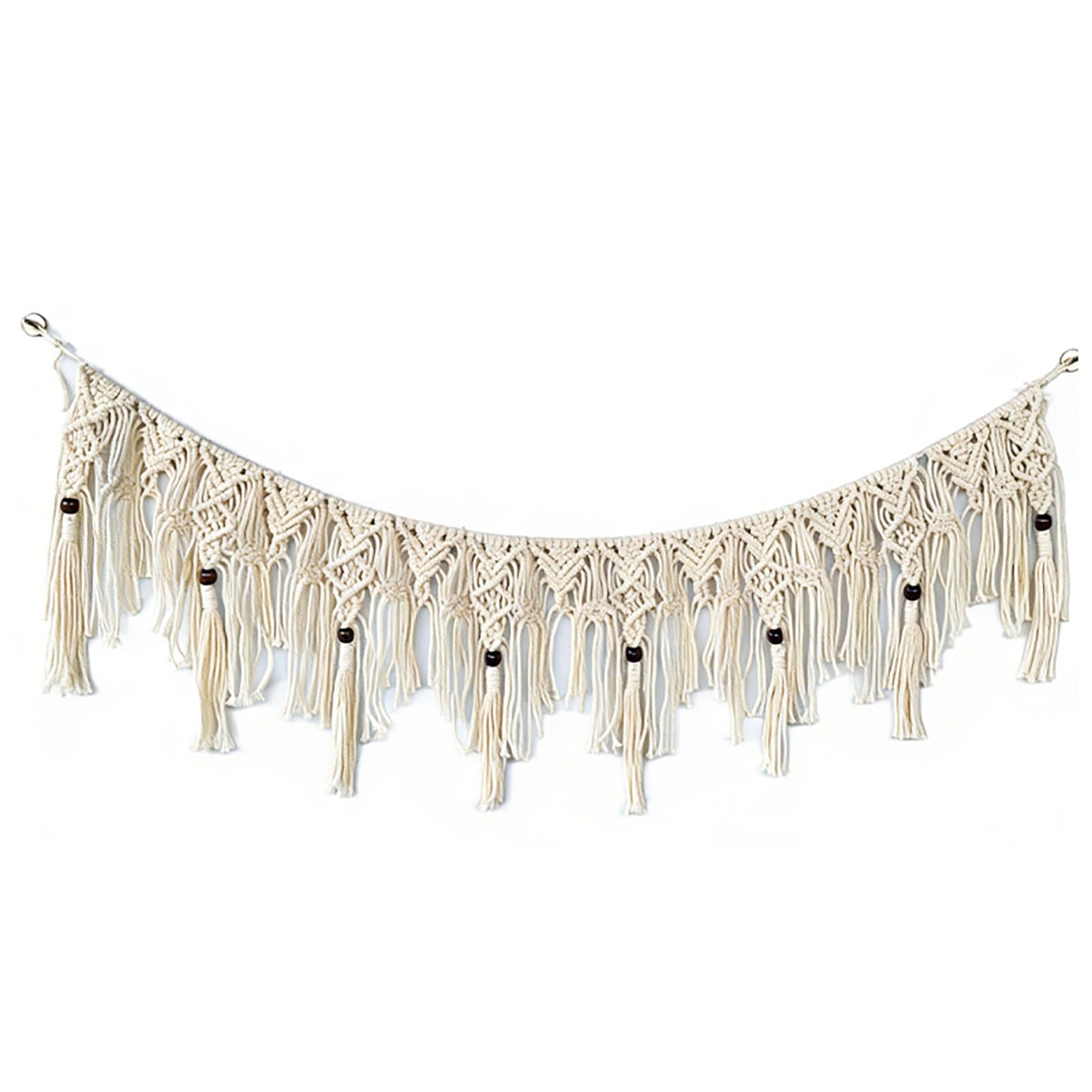 Guirnalda de macramé grande estilo bohemio verde salvia