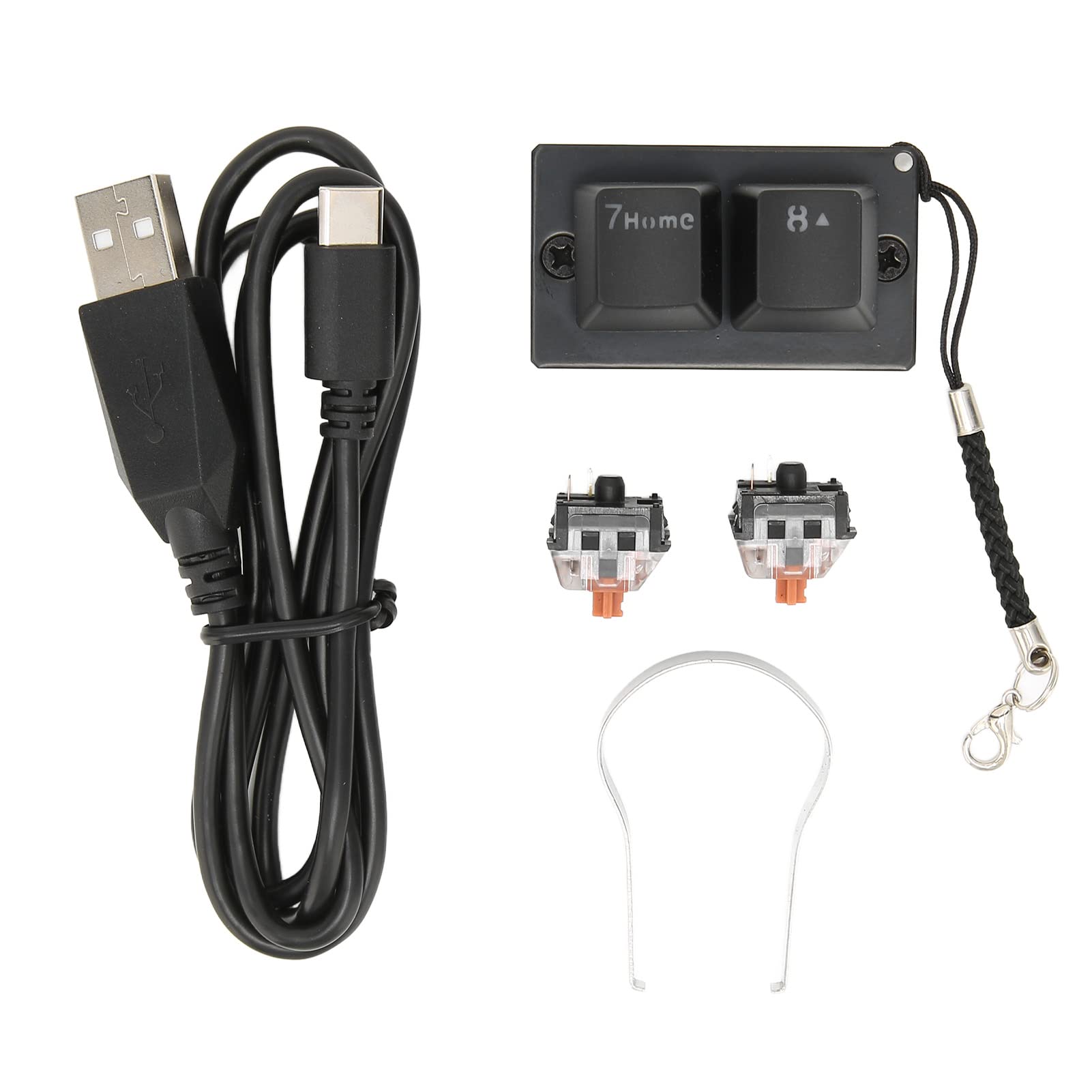 Game Keyboard, Two Key Keyboard USB Wired RGB Backlit Plug and Play Mechanical for WINXP/VISTA/WIN7/WIN8/WIN10