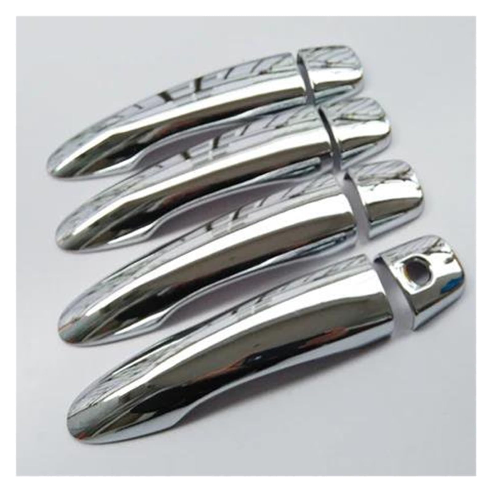 KJHOPY Car Chrome Door Handle Cover Plastic Imitation Carbon Fiber for Nissan for Qashqai J11 2014-2019(Style 3)