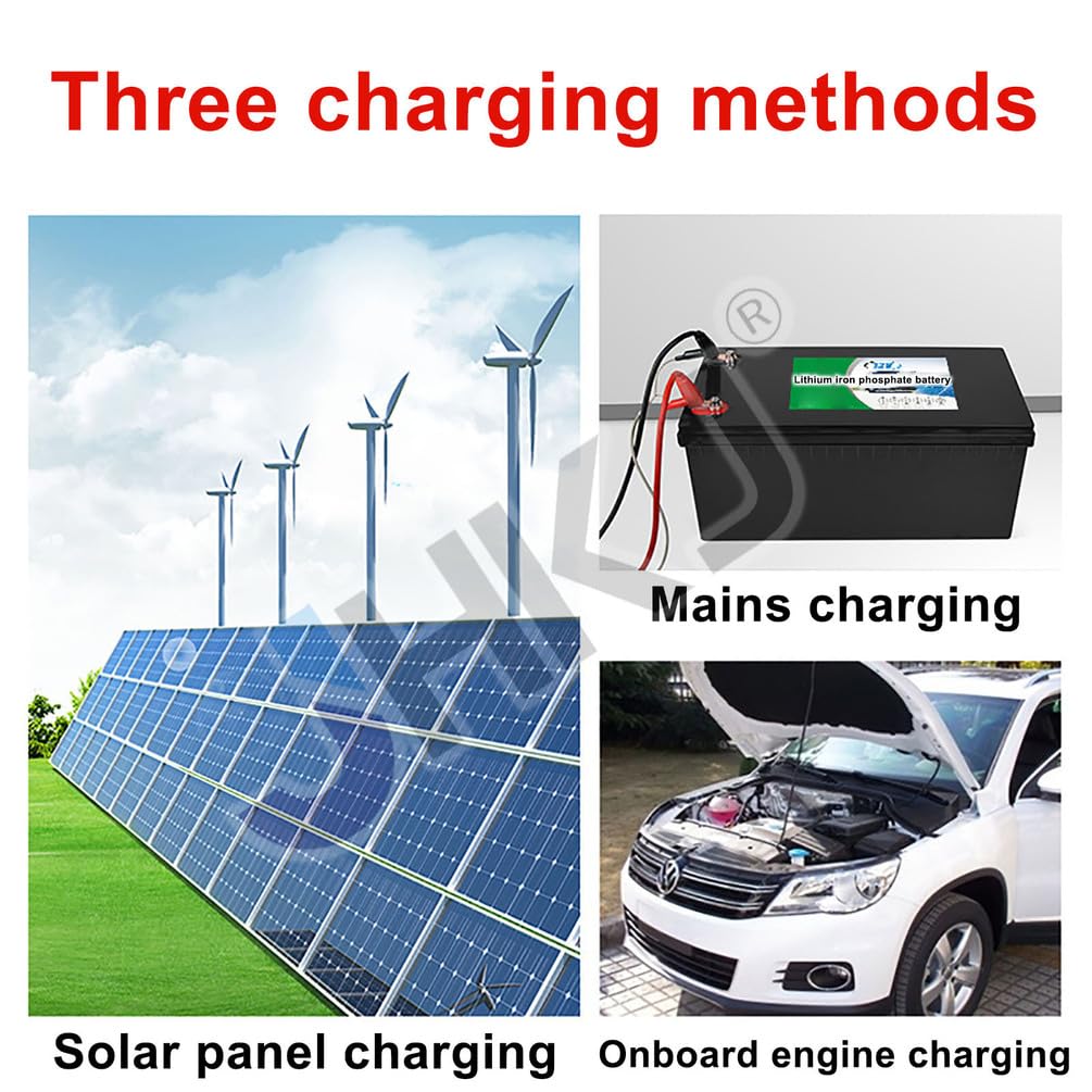 Batteria LiFePO4 12V 100Ah 150Ah 200Ah Batteria di accumulo Solare 24V 100Ah 150Ah 200Ah per Applicazioni su Pannelli solari/Camper/Barche/carrelli da Golf con BMS