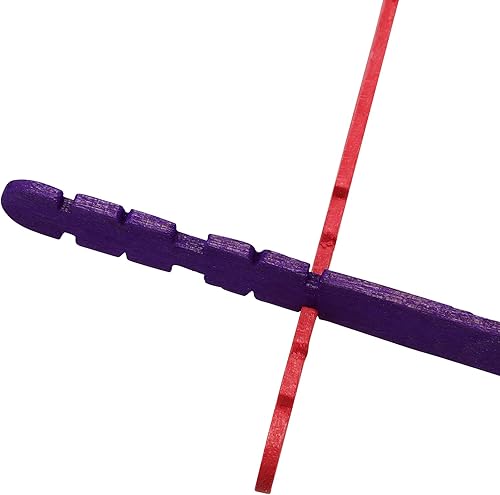 Miniatura 3 de SHEUTSAN 600 palos de madera de diente de sierra de 4.5 pulgadas, 300 colores, 300 naturales, palitos de pasatiempos con muescas para proyectos de