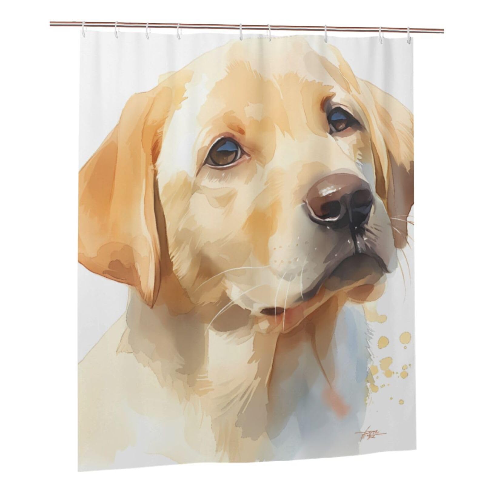 Rideau de douche Golden Retriever imperméable en polyester