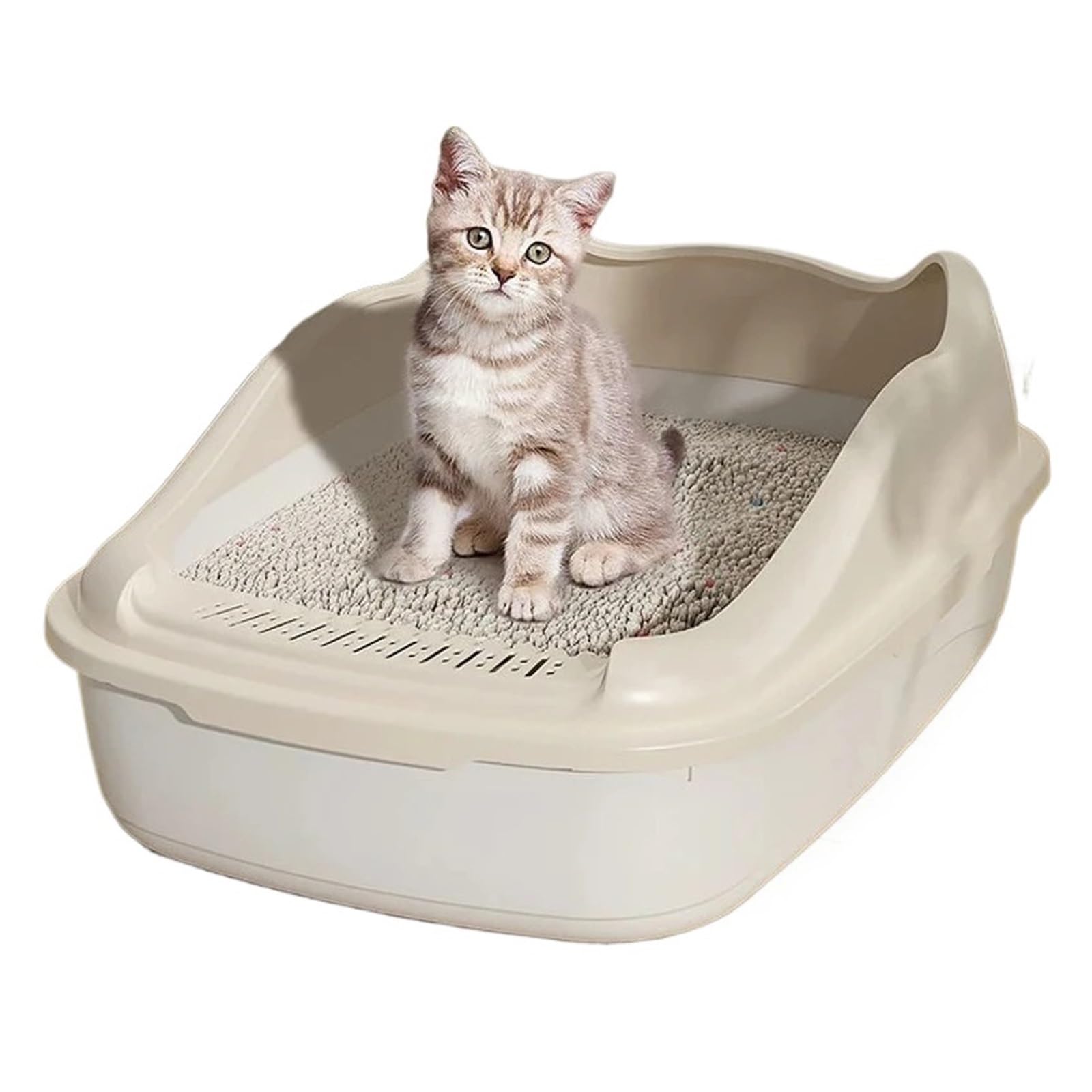 para Varios Gatos, Control de olores Caja de Arena for Gatos semicerrada, antisalpicaduras, Inodoro for Gatos con Pala, Caja de Arena Transpirable for Gatitos, Accesorios for Mascotas(Blue)