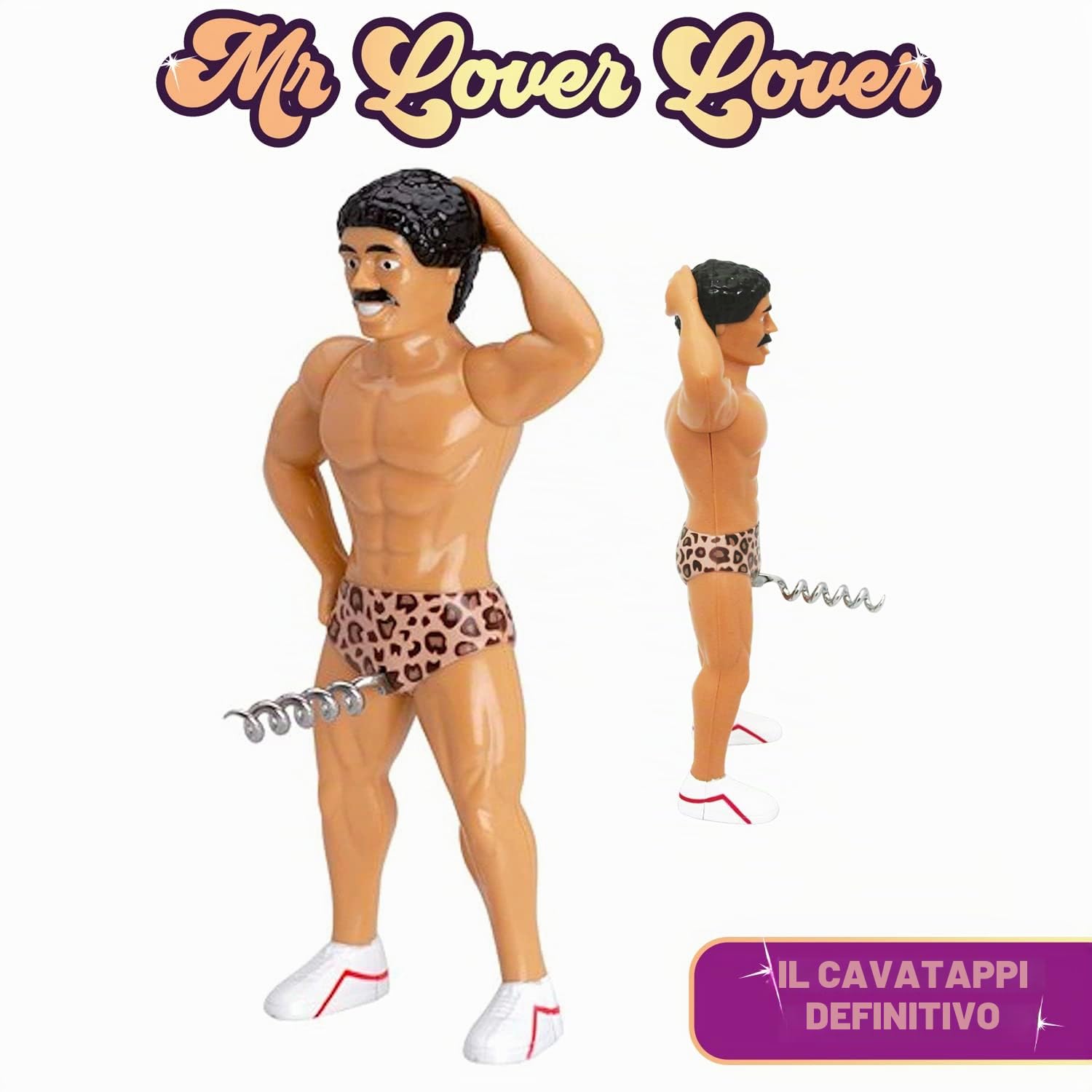 Cavatappi Mr Lover Lover® | Figura di cavatappi di qualità premium | Miglior cavatappi | Steeve | Insolito | Divertimento per aperitivi | 100% divertimento | Umorismo | Idea regalo | SparkL®