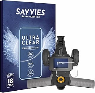 Savvies 18-Pack Screen Protection Film compatible with PowaKaddy FX5 New Full colour 3.5â€ Screen Protector Ultra Clear [Scratch Proof]