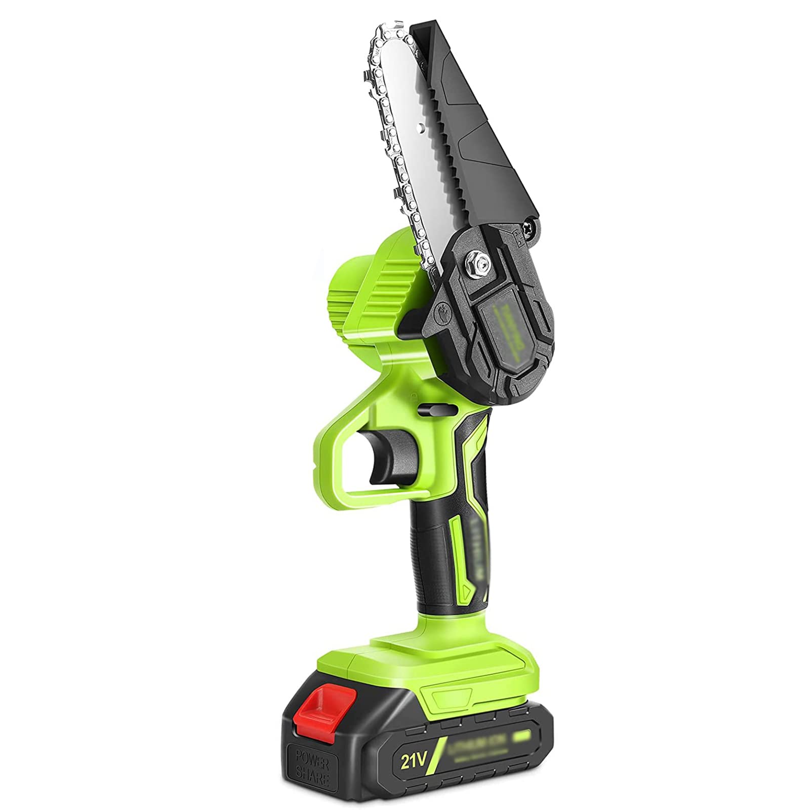 Cordless Electric Chain Saw, Handheld Chainsaw, with Safety Lock and LED Light, for Cutting Woodwood Trees Gardening Pruning, Wood Cutting