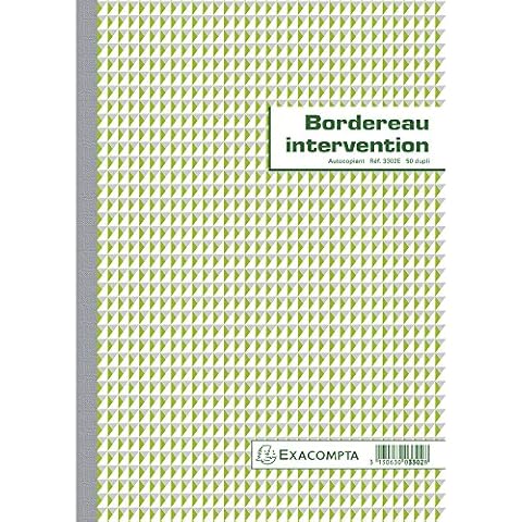 Exacompta BORDEREAU INTERVENTION 3302AE Cover