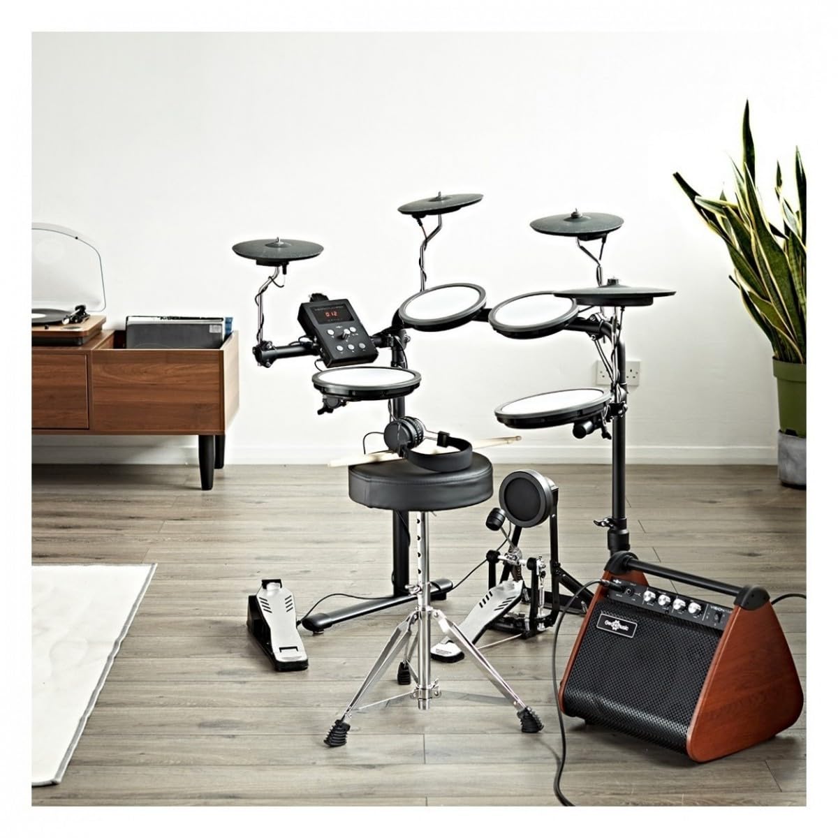 VISIONDRUM-PRO Batteria elettrica con cuffie - Mesh Pads Batteria elettronica per bambini e adulti
