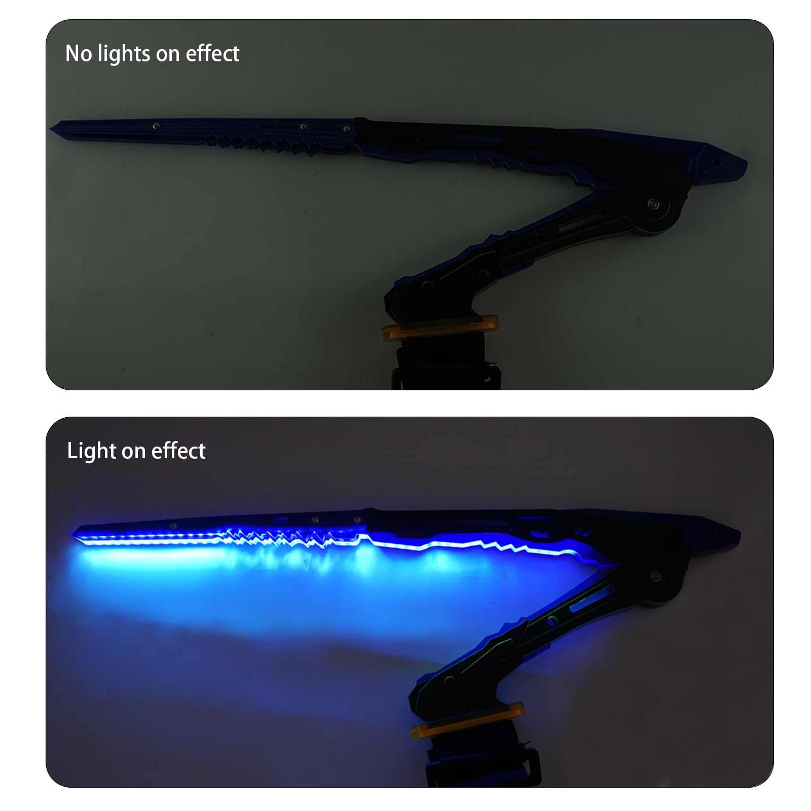 MILRCH Punk arm, Rechargeable LED Lights, Perfect gaming experience, A Must-Have For Any punk Enthusiast: Blue