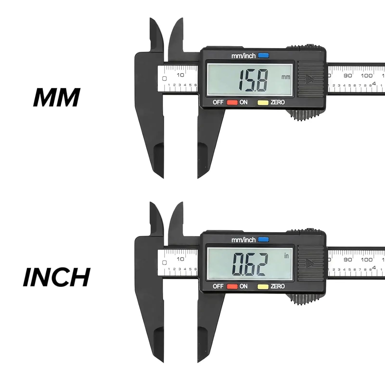 TASMAX vernier caliper150mm Electronic Digital inch and Millimeter Conversion LCD Screen displays 0-6"caliper150mm electric tools Automatic Shutdown Suitable jewellery DIYtools Measurement(Pack of 1) - Image 4 thumbnail
