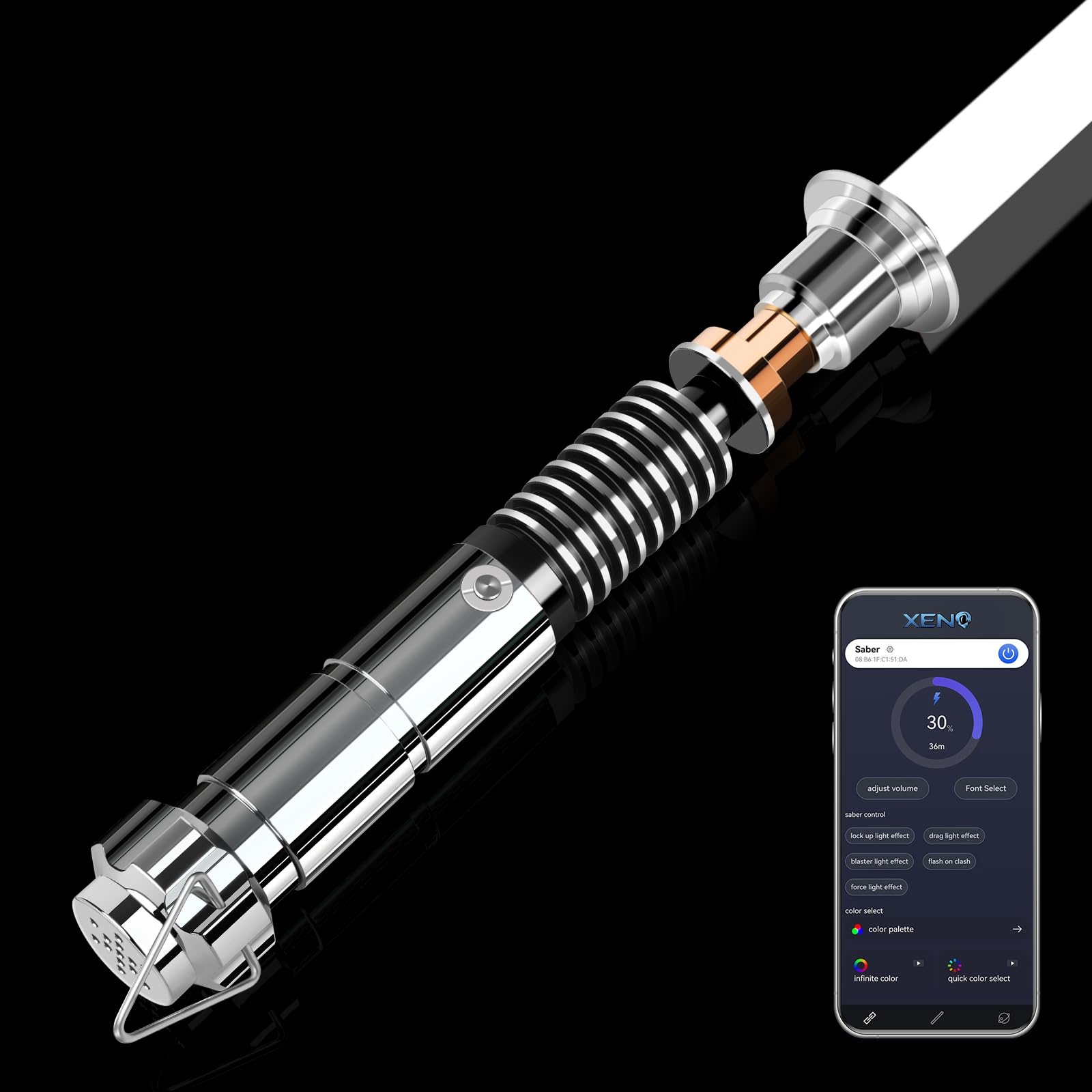 Photo 1 of **NONREFUNDABLE**FOR PARTS OR REPAIR**SEE NOTES**
Motion Control Lightsaber, Smooth Swing Luke V3.0 Dueling Light Sabers | Infinite Color Change LED Light Sabers, Premium Metal Hilt 16 Sound Fonts Light Saber for Adults & Teens Gift, USB-C Recharge