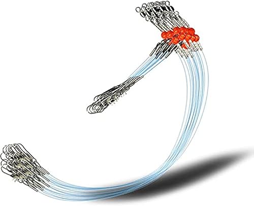 Miniatura 16 de YOTO Líderes de pesca, aparejo de aparejos de agua salada con broche giratorio, equipo de alambre de pesca de alta resistencia para señuelos cebo o