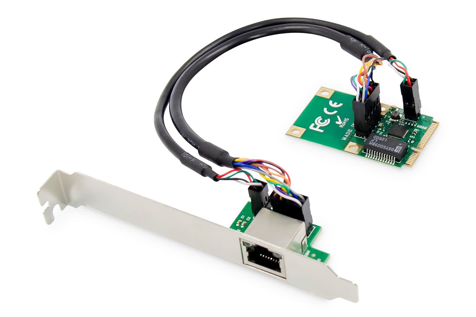 DIGITUS IO-Karte - Mini-PCIe - RJ45 Netzwerk-Karte - 1-Port - Gigabit Ethernet - 1 Gbit/s - PCI-Express