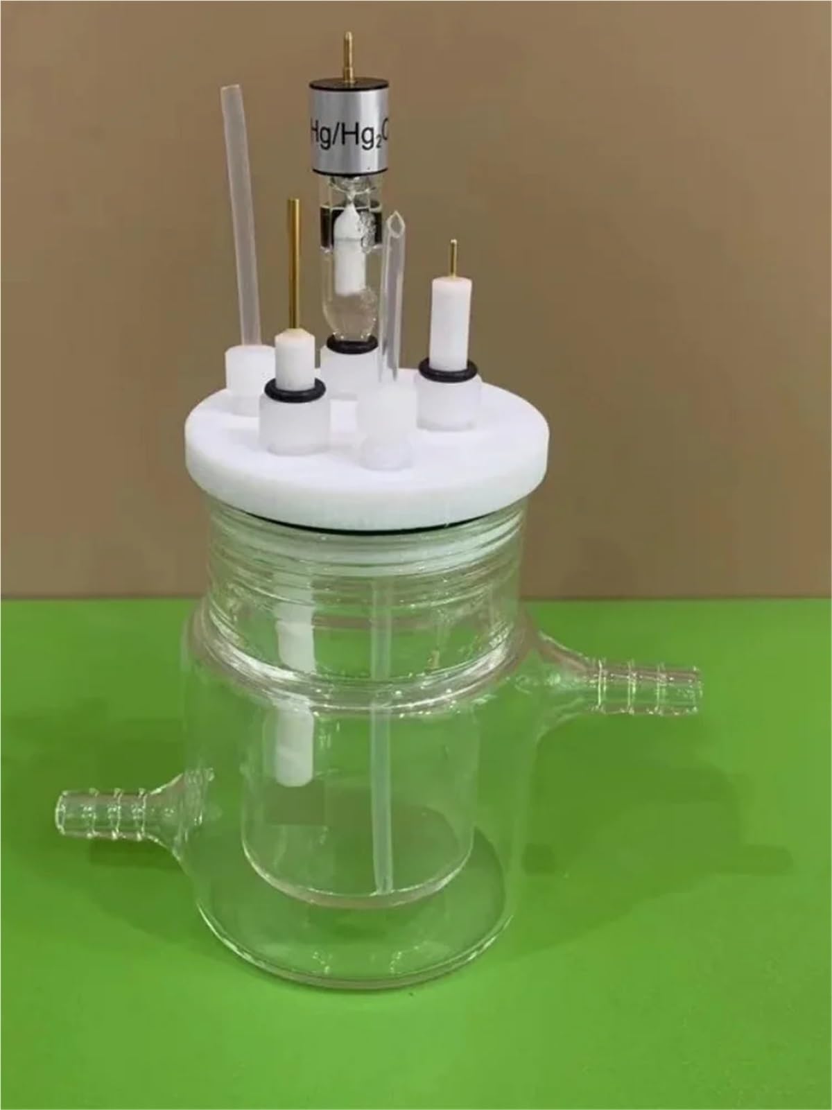 sujeniir Water Bath controllable Temperature Double-Layer Five Port Sealed electrolytic Cell Glass electrolytic Cell can Pass circulating(200ml)