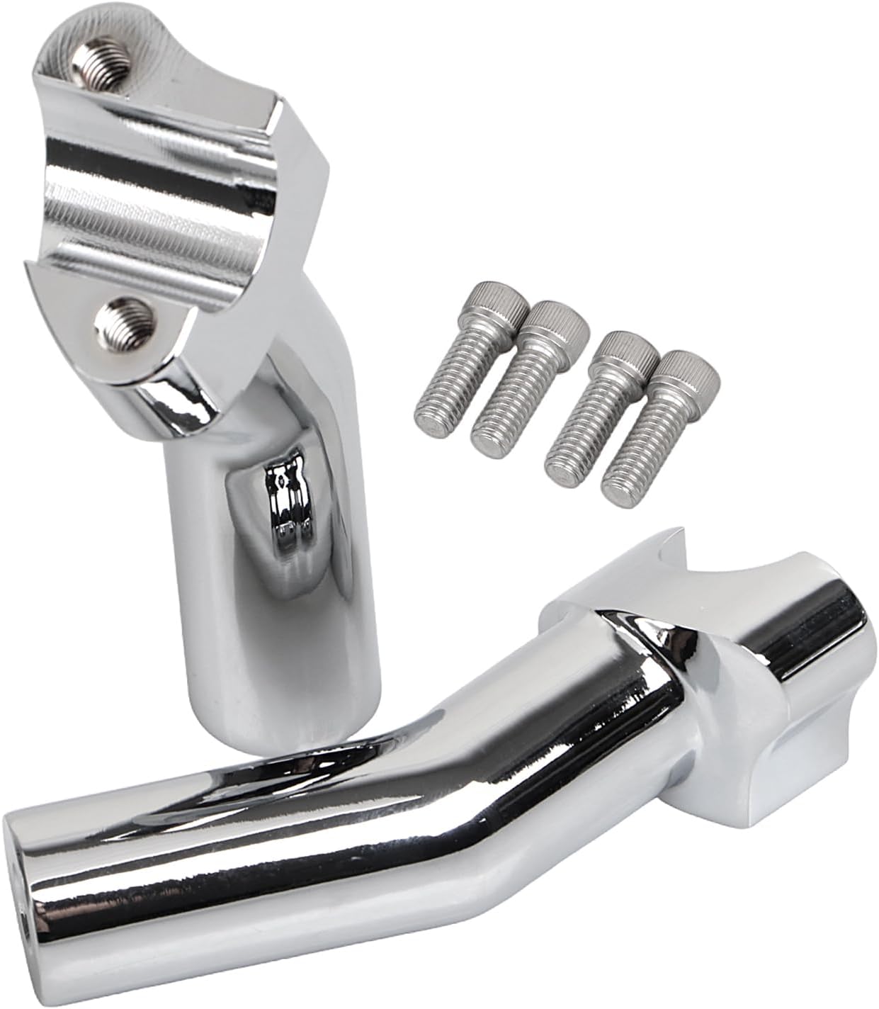 Chrome 4 inch Pullback Handlebar Risers Fit for Harley 1" Handlebars Dyna Street bob Fat Boy Heritage Softail Sportster XL 883 1200