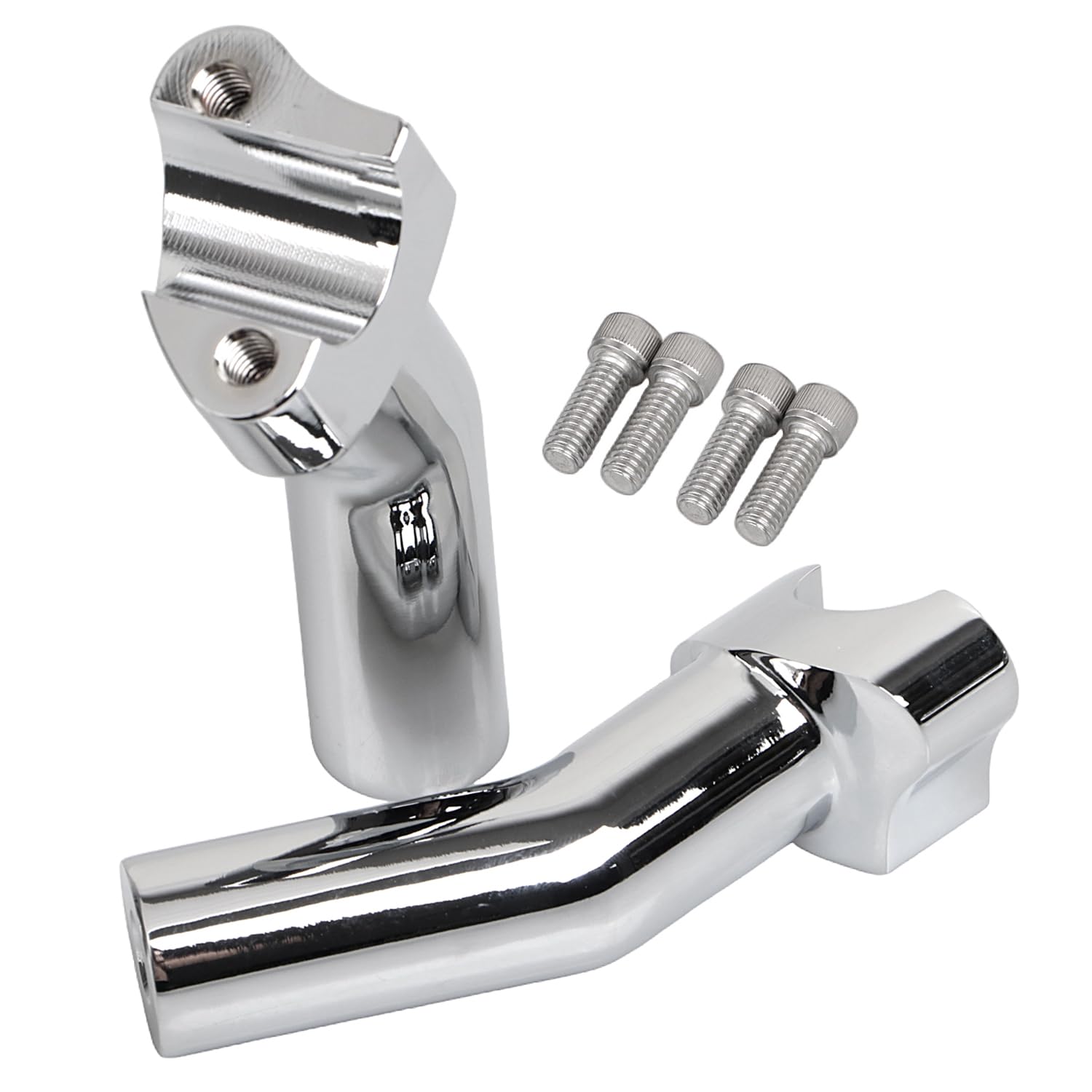 Rehausseurs de guidon chromés de 10,2 cm pour Harley 2,5 cm Dyna Street Bob Fat Boy Heritage Softail Sportster XL 883 1200