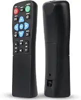 XGBFH Controle Remoto Universal Com Botão Grande Para Idosos, 2 Dispositivos - Funções De Aprendizagem, Use Tv, Caixa Streaming, Receptor Áudio Soundbar, Dvd/Vcr/Dispositivo Satélite E Dvd Blu-Ray,