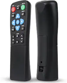 XGBFH Controle Remoto Universal Com Botão Grande Para Idosos, 2 Dispositivos - Funções De Aprendizagem, Use Tv, Caixa Streaming, Receptor Áudio Soundbar, Dvd/Vcr/Dispositivo Satélite E Dvd Blu-Ray,
