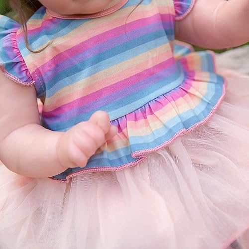 Miniatura 5 de Muñecas Reborn para bebé niña, muñeca realista de 22 pulgadas, muñeca de bebé realista que se ve real, adorable vinilo suave con peso, regalo para