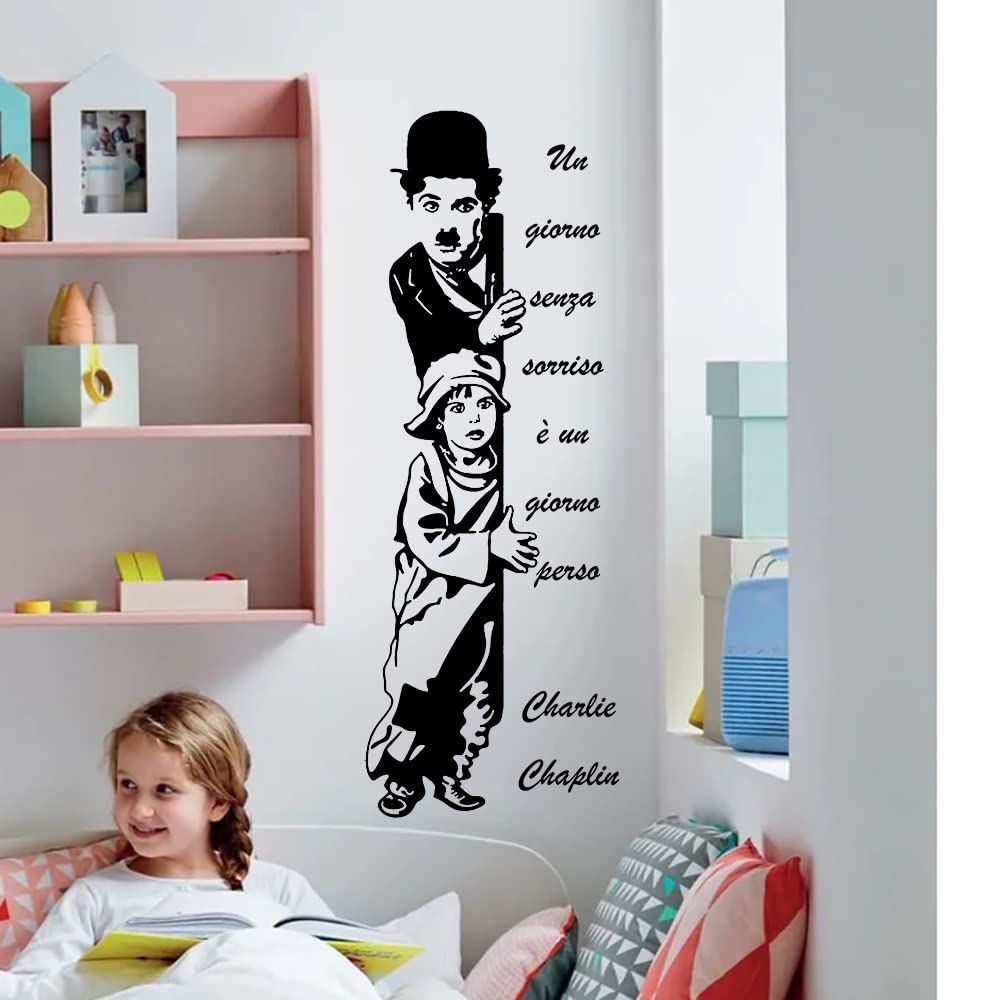 Adesivo Murale 'Un Giorno Senza Sorriso è Un Giorno Perso' - 77x117cm, Vinile Per Pareti - Foto 9