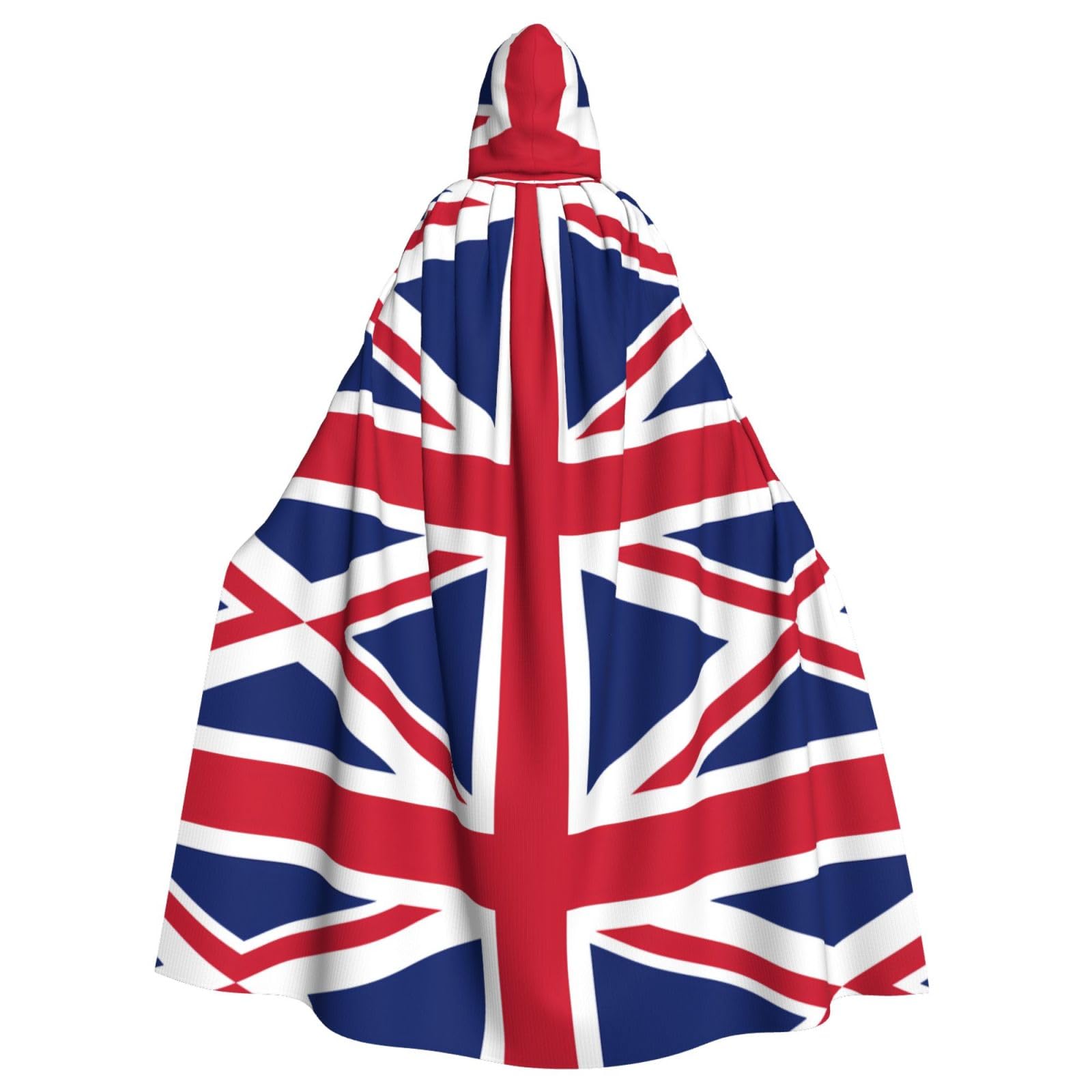 WZYWHJ British flag Picture aldult Cosplay Poncho Hooded Cloak for men and women Halloween Party