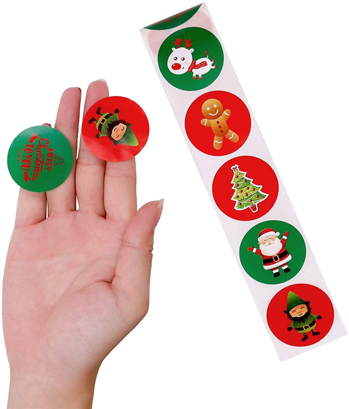 Autocollants De Noel Gommettes Noël Vacances Cadeau Autocollants, 1000 Pcs Étiquettes Adhésives En Papier Kraft Forme - Maison