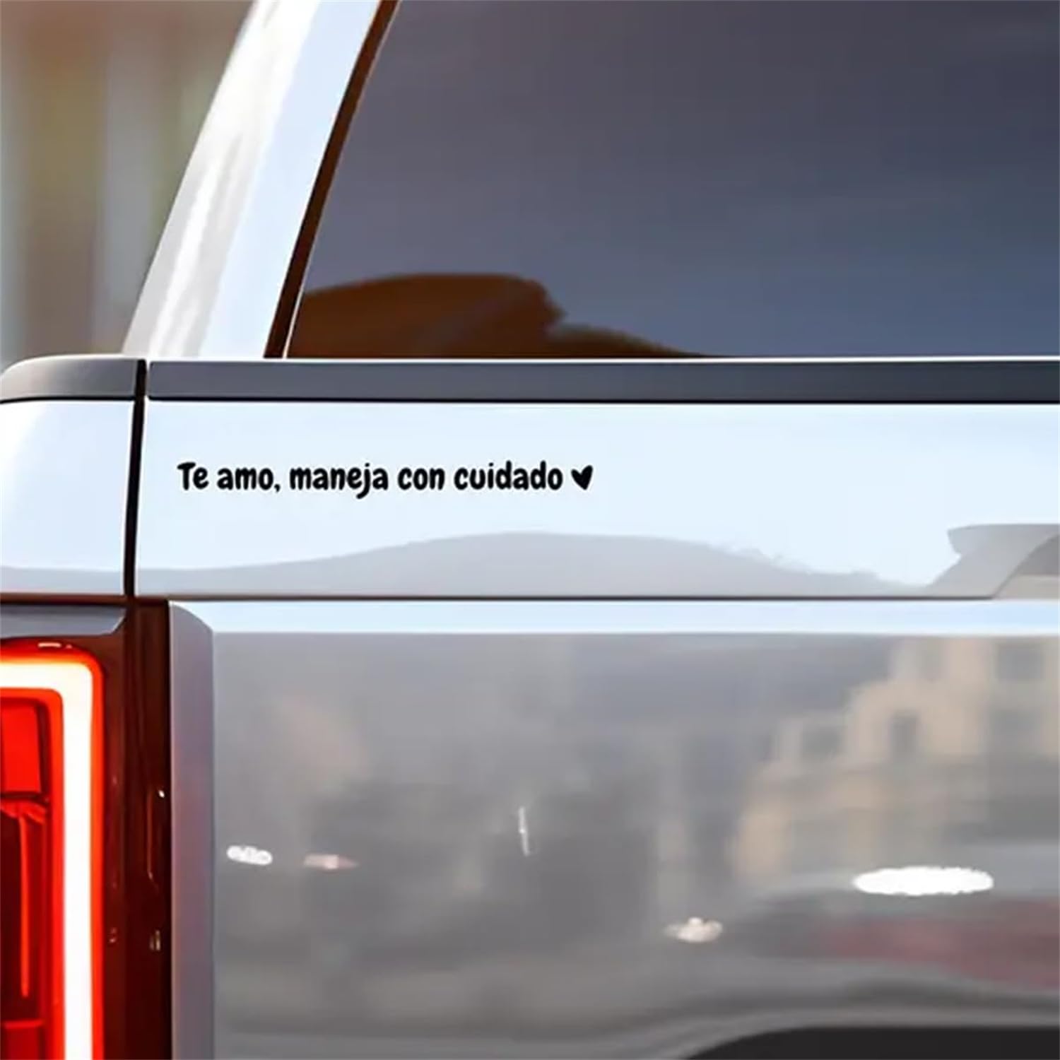 Calcomanías inspiradoras Te amo maneja con cuidado para espejo retrovisor impermeable ventana coche negro 5 unidades