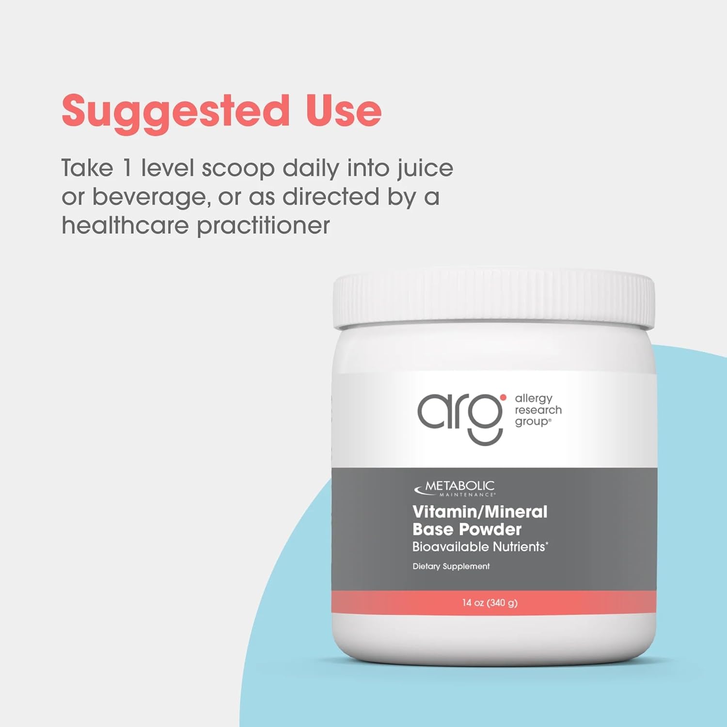 Metabolic Maintenance Vitamin Mineral Base Powder - Iron Free Multivitamin with Active B Vitamins + Chelated Minerals (340 Grams, 60 Servings)