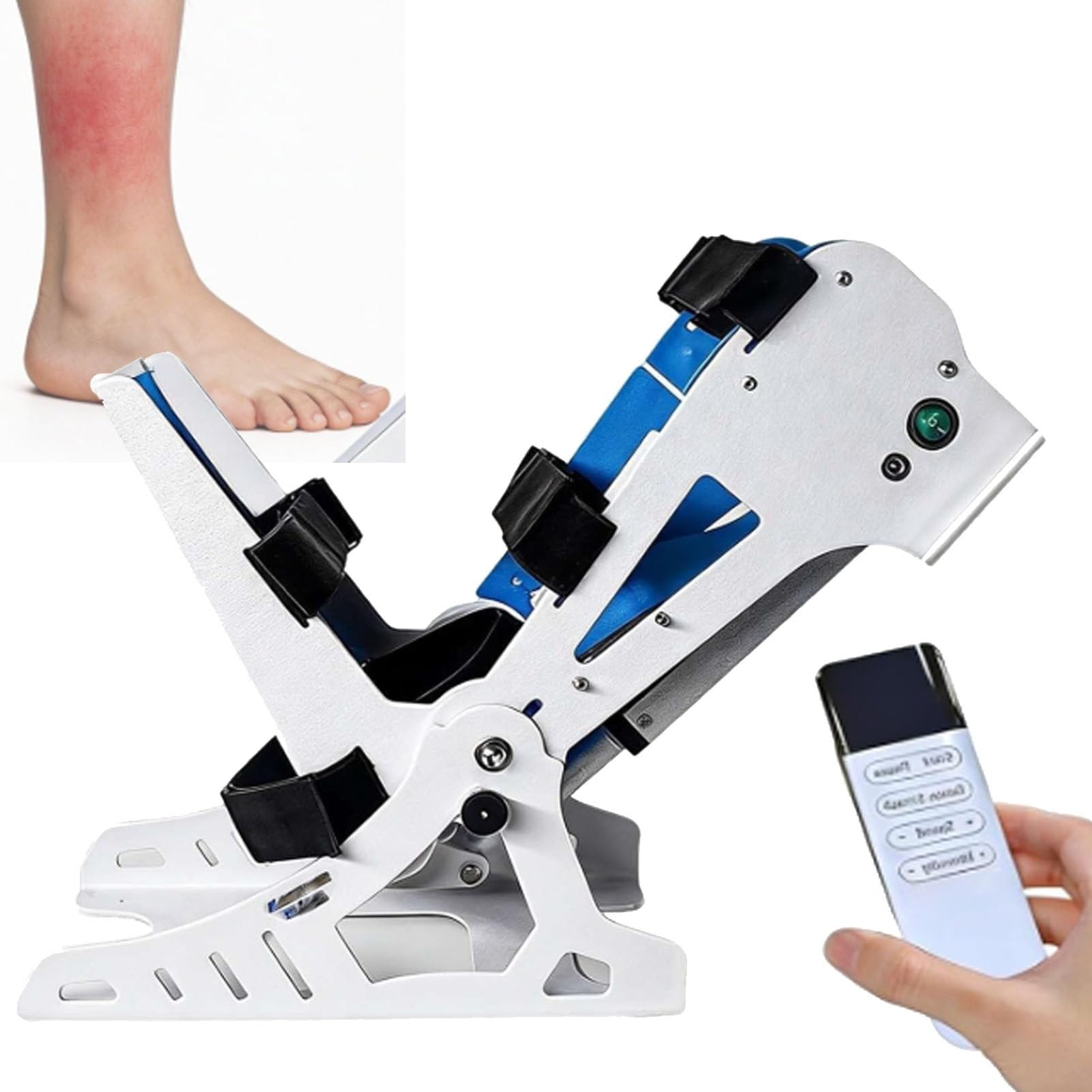 Cashwise Electric Ankle Trainer, Foot Rehabilitation Training Equipment, for Stiff Ligament After Stroke and Hemiplegic Fracture, Angle Adjustable/Plantar Flexion (45°) + Dorsiflexion (50°)
