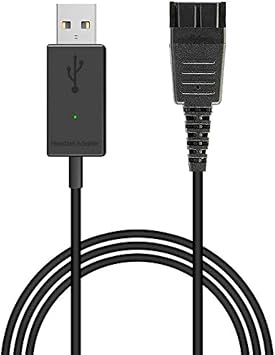 VoiceJoy Quick Disconnect to USB Adapter for Jabra GN Headsets and workable for Jabra Link 230