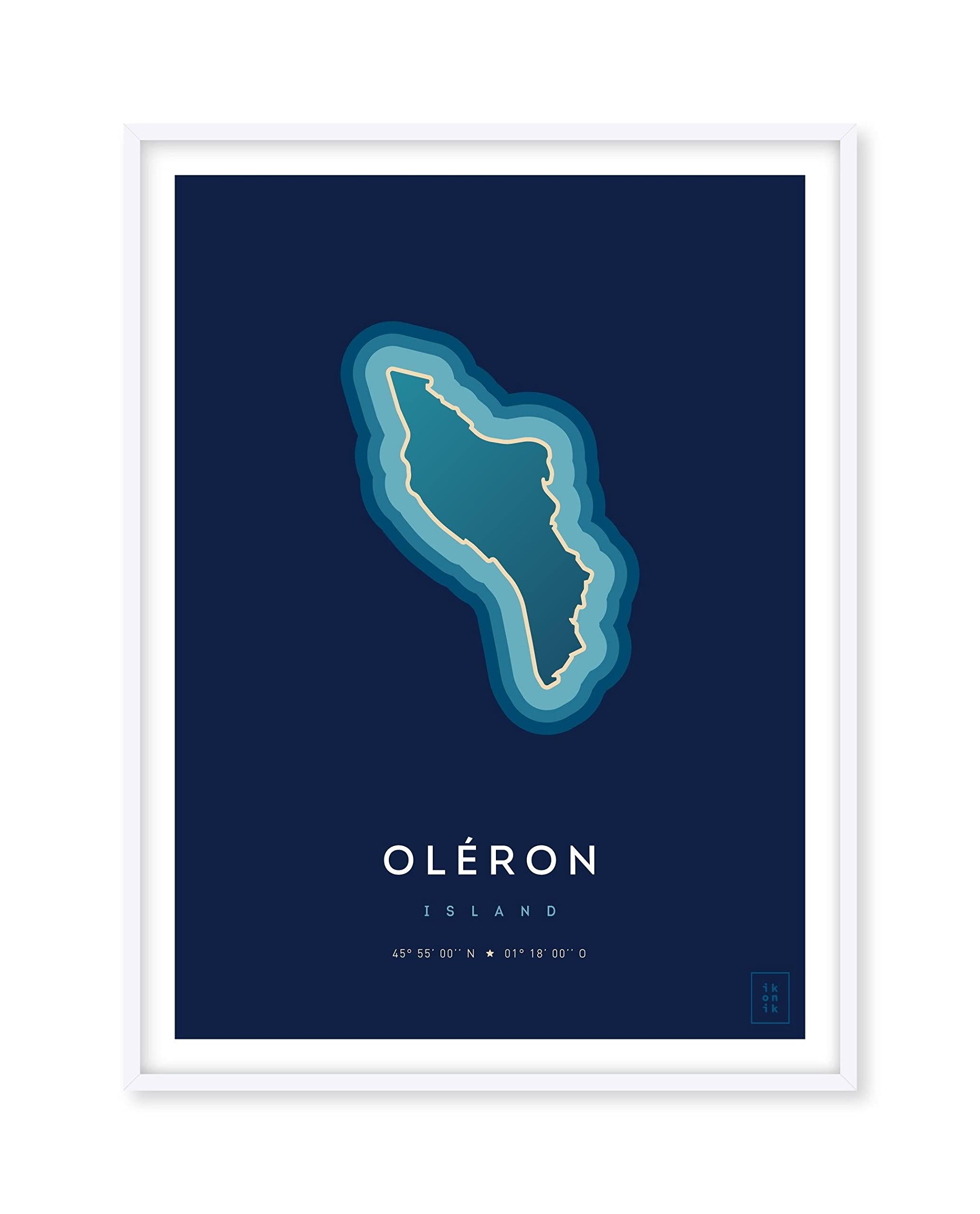 Affiche de l'île d'Oléron poster deco mural 50 x 70 cm salon et chambre