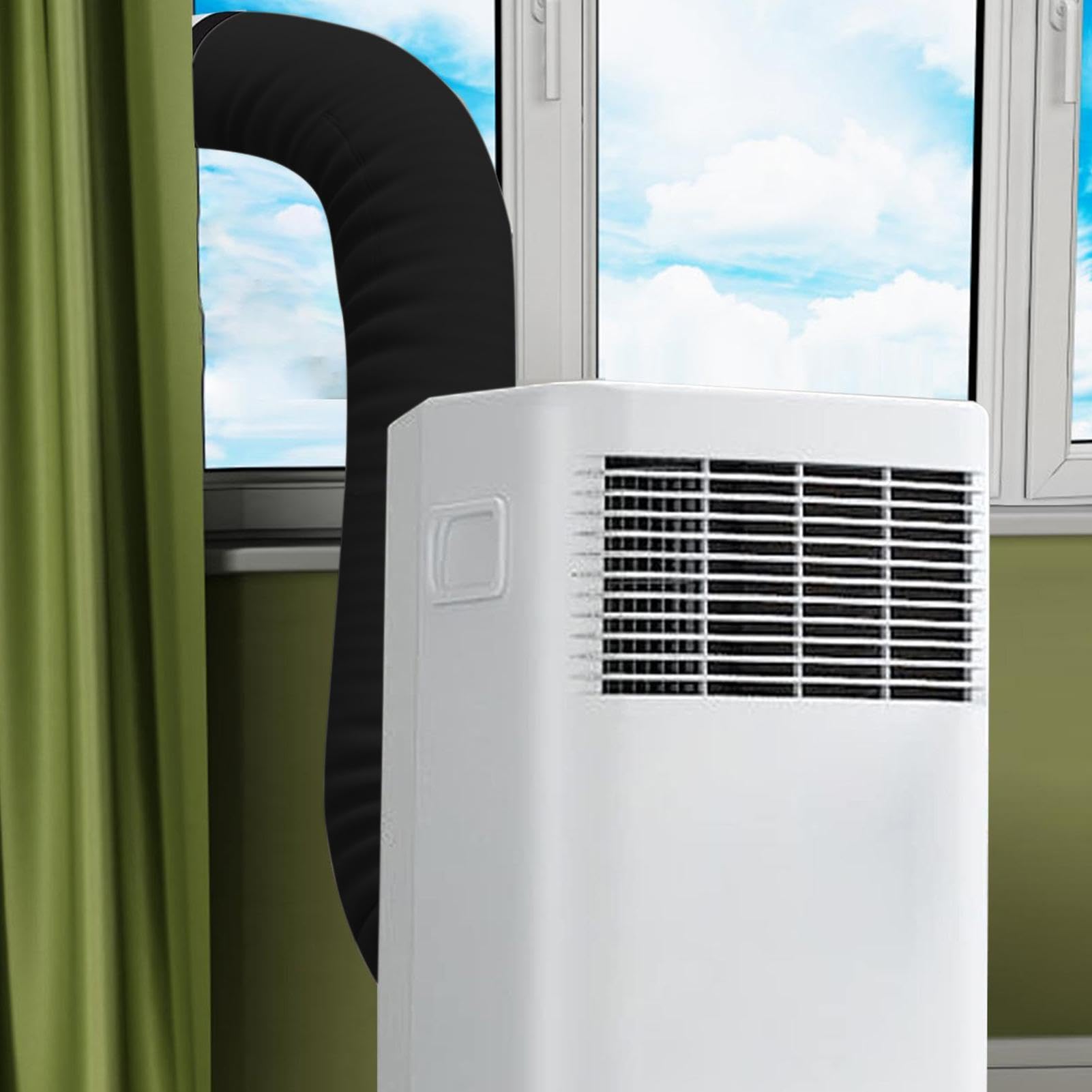 Tragbare Klimaanlagen-Schlauchisolierung,Tragbare Isolierhülle mit 3 verstellbaren Riemen,Schlauchisolierung für Klimaanlagen | Für Winter, Außenbereich, Fenster, Garage, Wohnmobil, Haus, Wohnung,