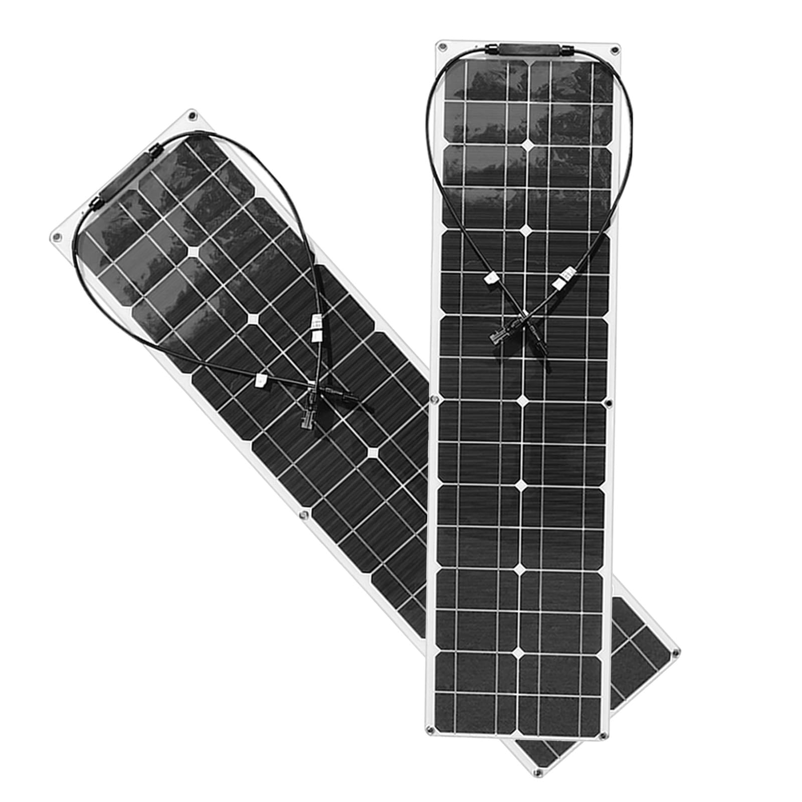 Panel solar de 200 W, kit de cargador solar flexible para RV, coche y uso doméstico al aire libre, generación de energía eficiente para carga de batería