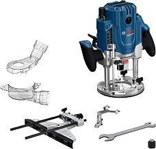 Bosch Professional GOF 20-12 Wired Router (2000 W, Includes Dust Extraction, Roller Guide and Parallel Stop, Centring Pin, Socket Wrench, Collet Set 12 mm, 8 mm, 1 x Copy Sleeve)