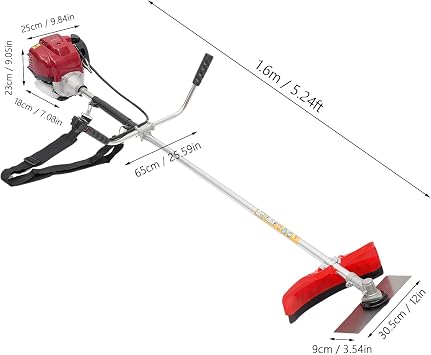 Gas Weed Eater, 35.8CC Cutter Grass Trimmer 2 in 1 Lawn Mower Pruner Tool, 1050W Long Reach Pole Saw Grass String Trimmer w/Tool Kit Bag & Strap for Lawn Garden Landscaping Trimming (35.8CC 4-Stroke)