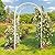 VINGLI Vinyl Garden Arbor, PVC Wedding Arch for Ceremony Party, Garden Trellis for Climbing Plants Outdoor, Arch Backdrop Stand for Garden, Backyard, Lawn